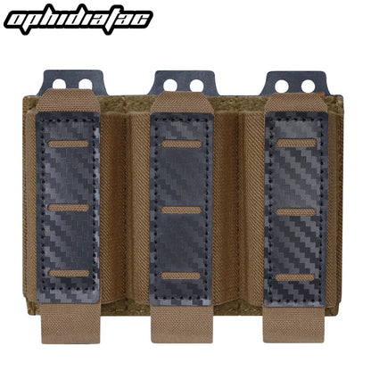 OphidianTac Magazine Pouch 9mm Single Double Triple Magazine Carrier Carbon Fiber MOLLE System Bullet Magazine Pouch
