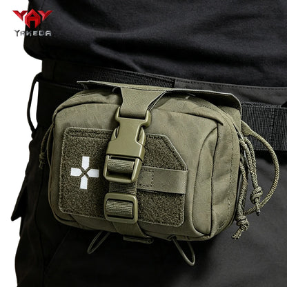 YAKEDA Hunting Quick Open Storage Bag Belt Tank Top Can Attach Outdoor Accessories Bag Outdoor Mountaineering Tool Kit