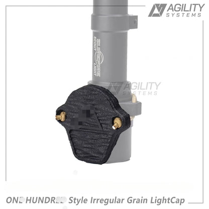 ONE HUNDRED Style Outdoor LightCap, KE2-DF Irregular Grain, Flashlight Accessory, Reduce Light Reflection