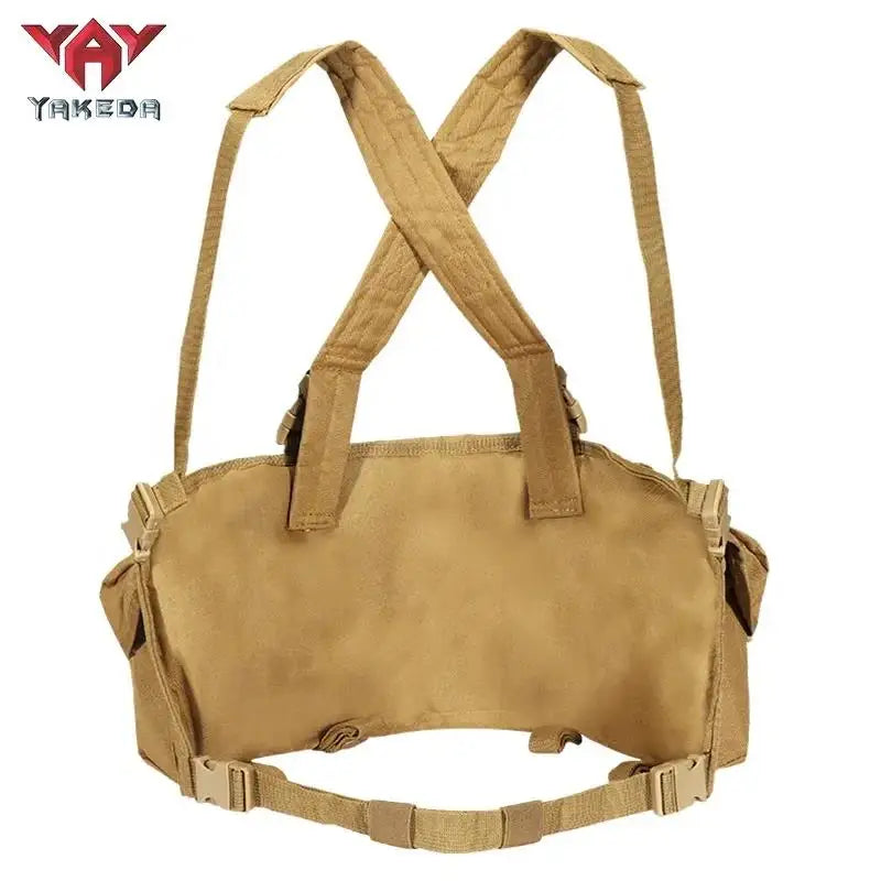 Yakeda Tactical Chest Rig  Tactical Molle 6 Magazine Pouches Lightweight Outdoor Hunting Training Tactical Vest Chest Rig