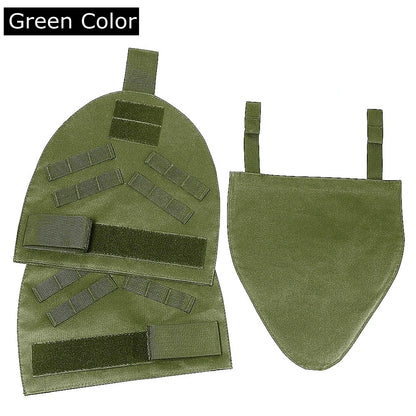Tactical Equipment Guards Outdoor Training Protective Gear 2x MOLLE Shoulder Pads + 1x Crotch Pad with Hook & Loop Fastener