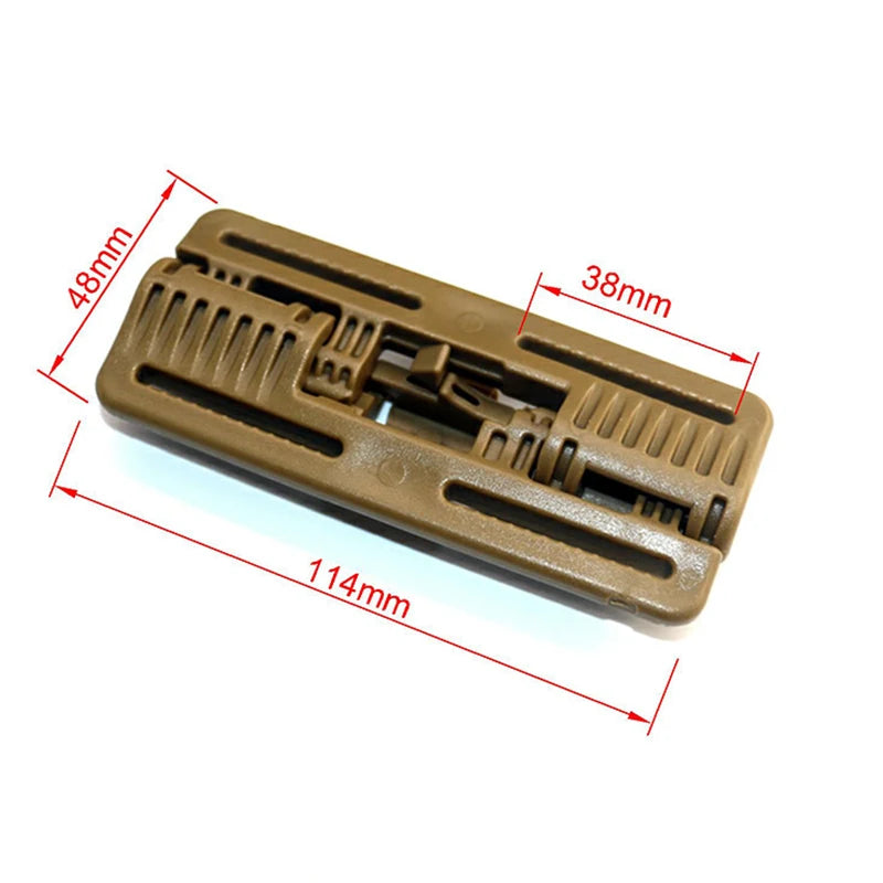 Tactical 2pcs Tactical Vest Quick Release Buckle Slider Strip Module Strip Buckle