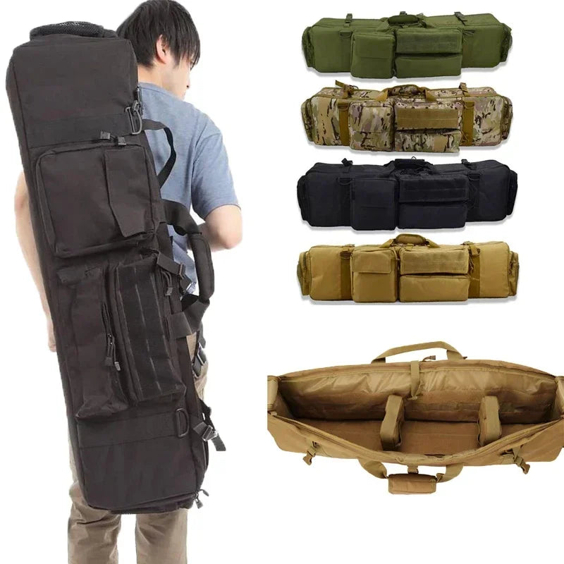 Tactical Gun Backpack Double Rifle Bags Dual Carbine Carrying Case for SAW M249 M4A1 M16 AR15 Heavy Duty Gun Bag Drop shipping