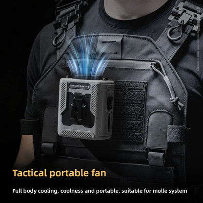 Portable USB Cooling Fan for Tactical Vest Neck Hang Air Cooler Summer Heat Relief Fan Outdoor Cycling