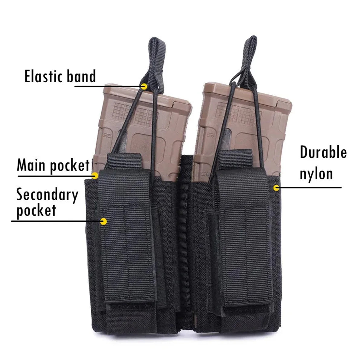 Molle Magazine Pouch Holder Open Top Single Double Triple Rifle Pistol Mag Carrier for M4 M16 AK AR M1911 9mm