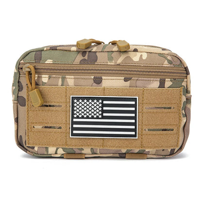 Outdoor Utility Waist Pouch Modular Attach Accessory Bag Multilayer Storage Pocket for Hiking Camping Travel