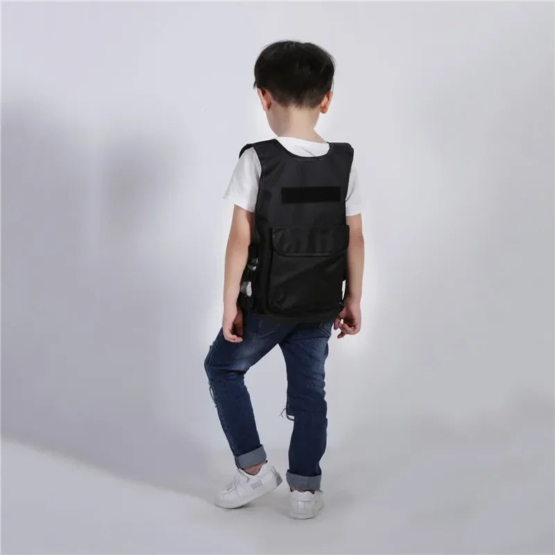 Children Summer Camping Training Camouflage Tactical Vest Body Armor Kids Outdoor Performance CS War Game Hunting Waistcoat