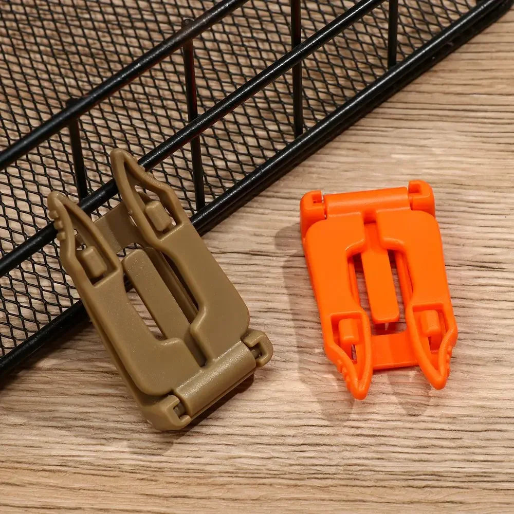 5pcs Multipurpose Camping Bag Buckle Backpack MOLLE Webbing Clip Strap Outdoor Carabiner Buckle Camping Equipment EDC Tools