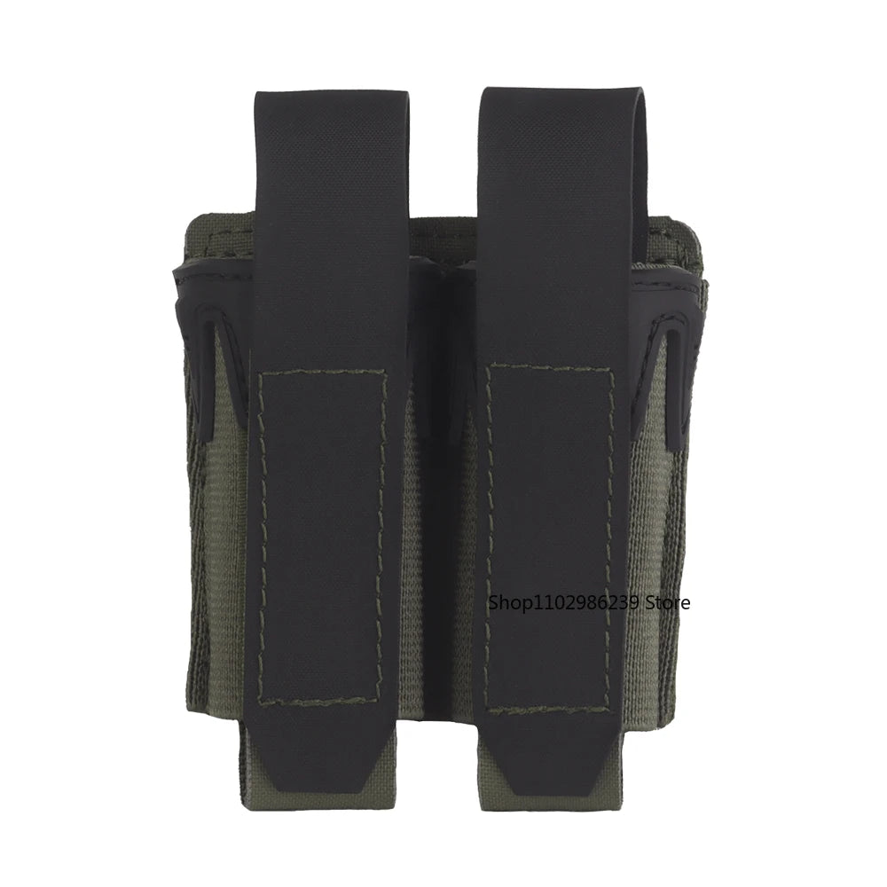 K Type 9MM Tactical Double Mag Pouch MOLLE Agilit Style Pincers Quick Release Pistol Magazine Pouch Multifunction Tool Bags