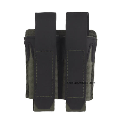 K Type 9MM Tactical Double Mag Pouch MOLLE Agilit Style Pincers Quick Release Pistol Magazine Pouch Multifunction Tool Bags