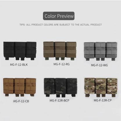 Tactical Medium FAST 5.56 Triple Mag Pouch Molle System with Kydex Clamps for Plate Carrier Airsoft M4 AR15 MAG Pouches
