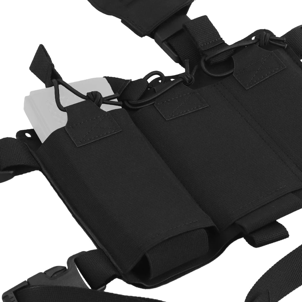 Tactical Alpha Chest Rig Split Chassis MOLLE Double-sided Plate Hunting Vest Expand Shooting Airsoft Magazine Bag Carrying Gear