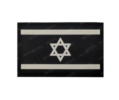 Israel Flag Embroidered Patches PVC Rubber Israeli Sticker Appliqued For Clothing