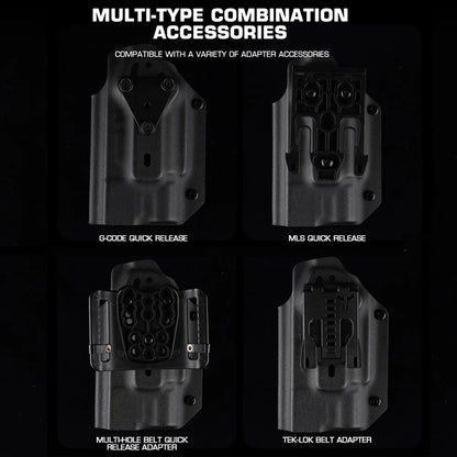 Tactical Kydex Holster for Glock 17/19/19X/22/23/34/35/45 Fit X300 Light QLS Quick Release Belt Clip Airsoft Hunting Accessories