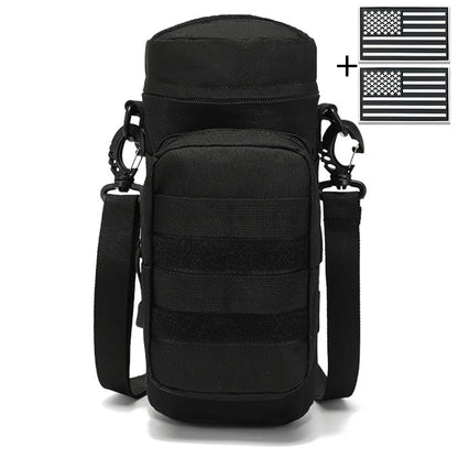 Outdoor hunting Molle water bottle bag with adjustable shoulder strap Magic Sticky, suitable for hiking, fishing and hunting