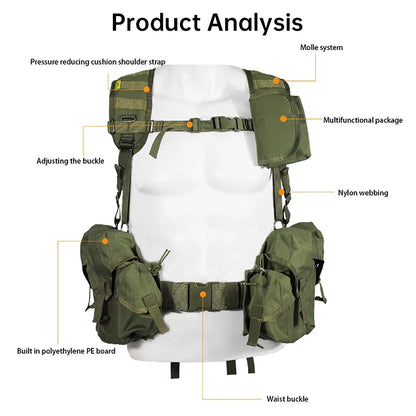 Russian Individual Portable Equipment Smersh Tactical Vest Molle Tactical Chest Hanging Military Fan Combat Equipment Cos