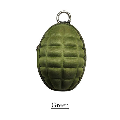 Outdoor Mini Grenade Shaped Car Key Wallets Coin Purse Pouch Bag Keychain Holder Case PU Leather Accessories Change Wallet