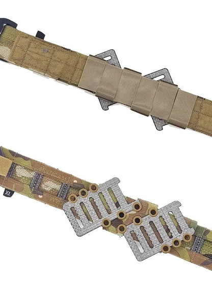 Tactical Waist Dual-Row 40 ° Angled MOLLE Bevel Adapter Plate Belt Accessory