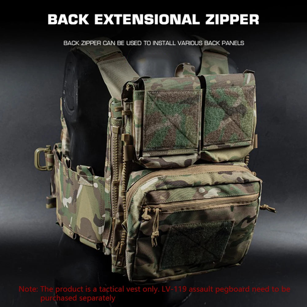 LV-119 Low Vis Slick Plate Carrier Tactical Vest Airsoft Militar Wargame Lightweight Adapt System Slickster Assault Vest