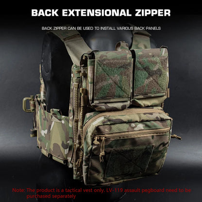 LV-119 Low Vis Slick Plate Carrier Tactical Vest Airsoft Militar Wargame Lightweight Adapt System Slickster Assault Vest