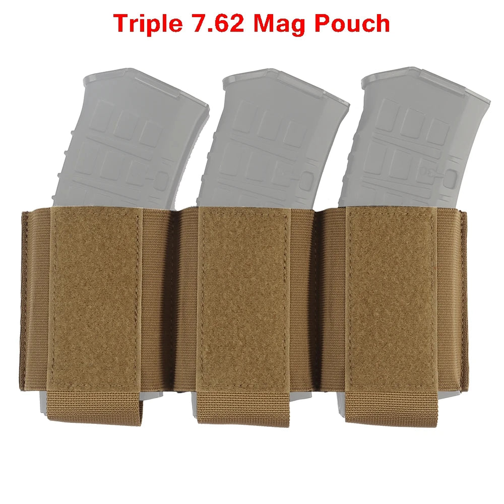 Hunting Triple Magazine Pouch 5.56 7.62 Single Double Triple Magazine Bag for AK47 AR15 Tactical Vest Rig Holster for Shooting