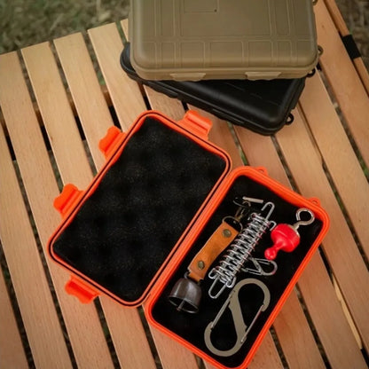 1PC Portable Small EDC Tool Case, Camping Survival Gear Set, IP67 Waterproof Shockproof Outdoor Survival Storage Box