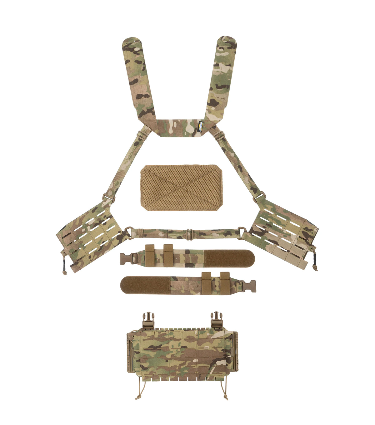 MILITECH Harness Chest Rig Kit For ARC V2 Plate Carrier Tactical Vest Placard