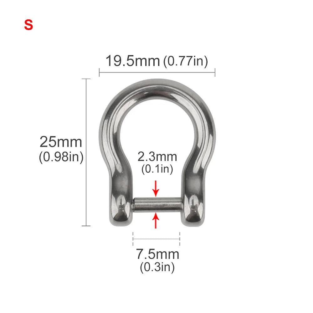 U Shape Titanium Alloy Horseshoe Buckle Detachable Hook Keychain Outdoor Tool EDC