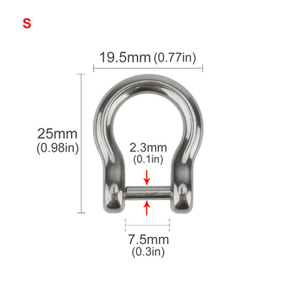 U Shape Titanium Alloy Horseshoe Buckle Detachable Hook Keychain Outdoor Tool EDC