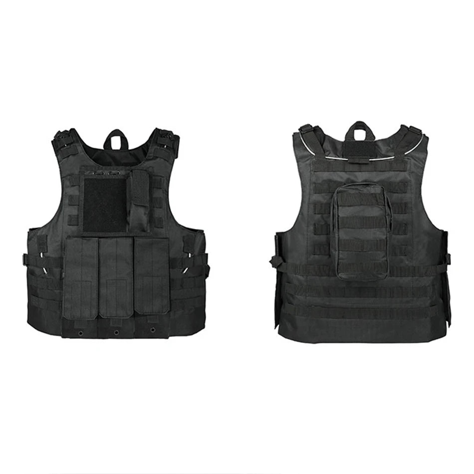 YAKEDA Molle Airsoft Vest Tactical Vest Plate Carrier Fishing Hunting Paintball Vest Armor Vest
