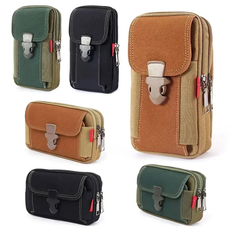 Molle Tactical Pouch Belt Waist Pack Men Small Pocket Survival Tool Bag for Running Travel Camping Hunting Airsoft