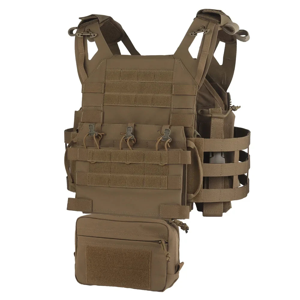 JPC3.0 Tactical Plate Carrier Set R Series Hunting Vest with Quick Release Cummerbund Triple Mag Pouch Airsoft Molle Radio Pouch