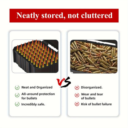 Ammo Storage Case for 5.56,.223 Bullets - Ammo Storage Box Holds 60 Rounds.