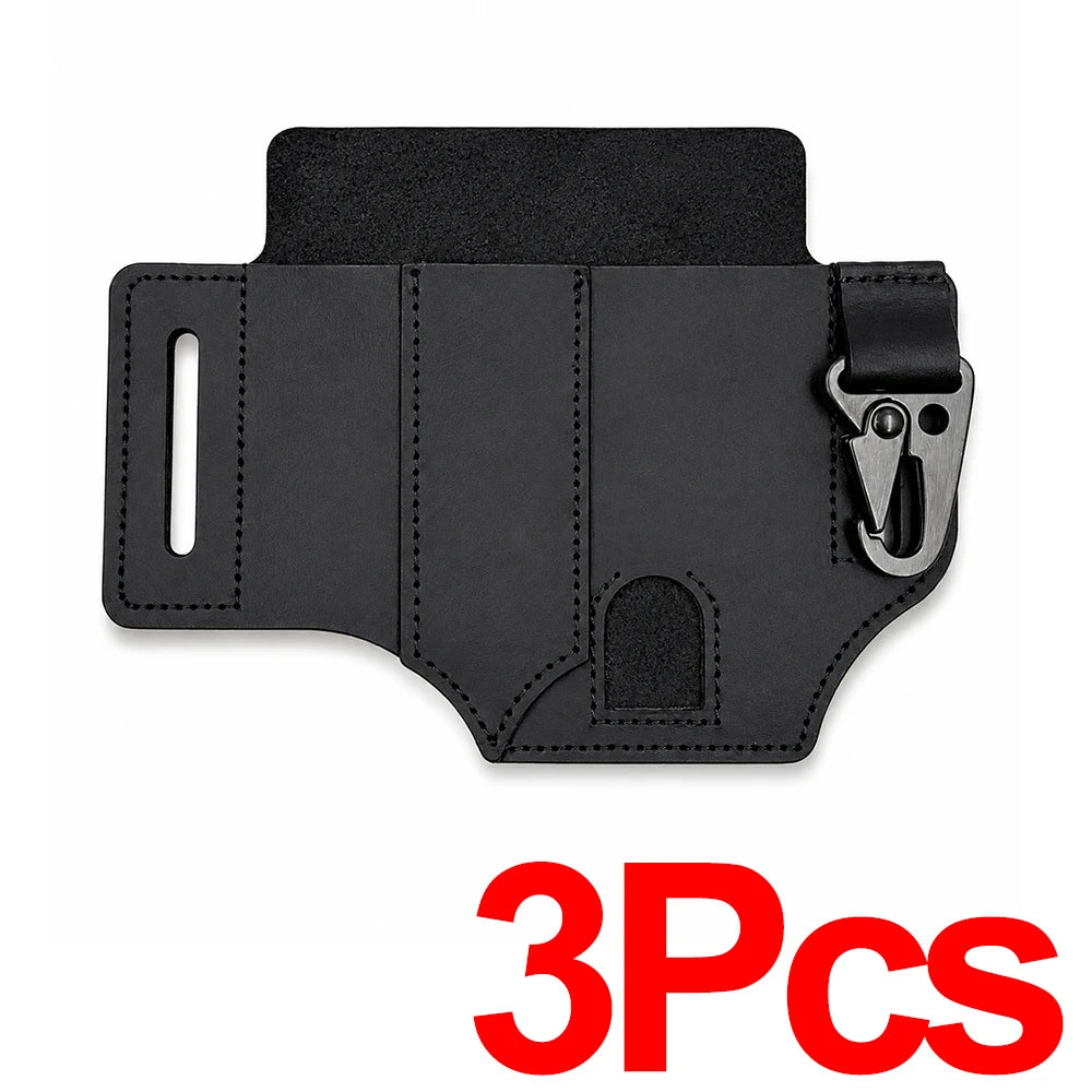 PU Tactical Waist Bag Wear Resistant Case with Hook Shockproof Anti Theft Tool Pouch Outdoor Hunting Portable EDC Holster