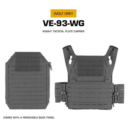 WOSPORT Tactical Vest Camouflage Knight Tactical Quick Release Vest Lightweight MOLLE System Comes With Laser Back Plate