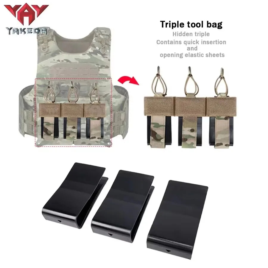 YAKEDA Quick Release Plate Carrier Tactical Vest Laser Cut PALS Hunting Protective Training Vest