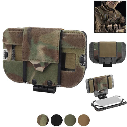 MOLLE Foldable Phone Map Pouch Admin Organizer Airsoft Hunting Vest Chest Rig Body Armor Storage System