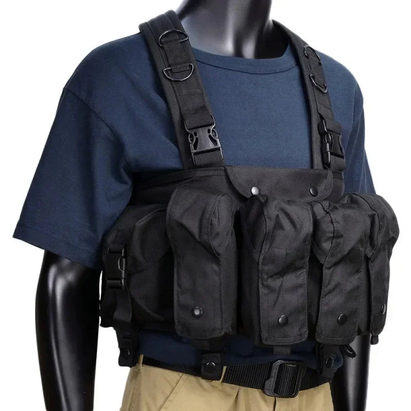 AK Chest Rig Vest AK 47 Magazine Pouch Airsoft Paintball Equipment Outdoor Sports Training Hunting Plate Carrier Vests