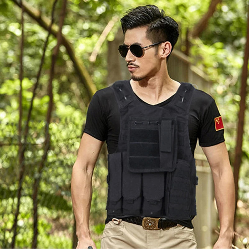 Men Army Airsoft Military Tactical Vest Molle Combat Assault Plate Carrier Tactical Outdoor Clothing Hunting Vest Accessories