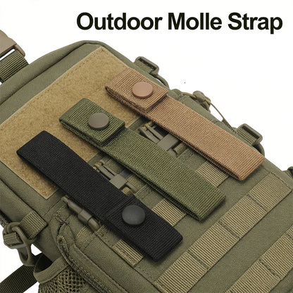 Tactical MOLLE Strap Quick-Release Webbing Straps EDC Waist Bag Medical Pouch Accessories Strap Thumb Snap Climbing Strap