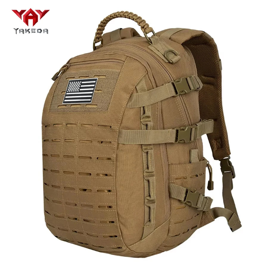 YAKEDA Laser Cutting MOLLE Outdoor Backpack Wear resistant and Durable Large Capacity Mountaineering Bag