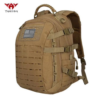 YAKEDA Laser Cutting MOLLE Outdoor Backpack Wear resistant and Durable Large Capacity Mountaineering Bag