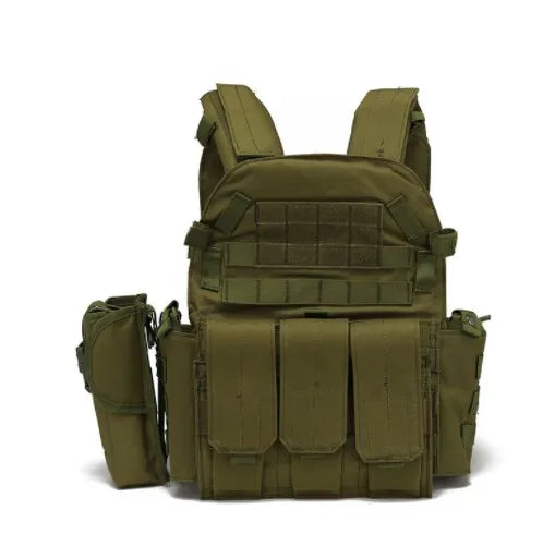 Men Tactical Bag 6094 Vest Molle Bag 600D Nylon CS Combat Tank Top Shooting Expansion Game Air Gun Sports Belt 3 Magazine Bags