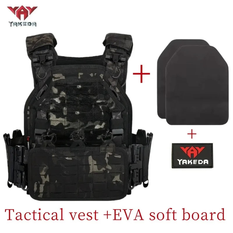 YAKEDA Tactical Vest Outdoor Hunting Plate Carrier Protective Adjustable Vest Airsoft Carrier Combat Equipment 6094 Vest