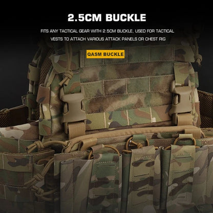 2pcs/set Tactical Vest Belt QASM Quick Attach Buckle/SRB Side Release Buckle/G Hooks Modular Vest Accessories