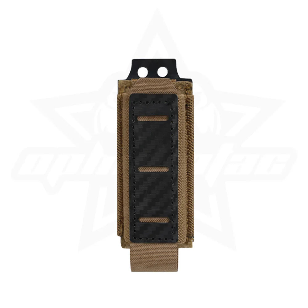 OPHIDIAN Carbon Fiber 9mm Single Magazine Pouch MOLLE Magazine Pouch Hunting Air Gun Equipment