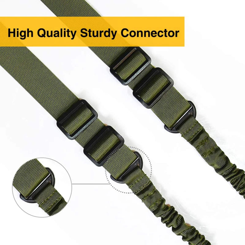 Two Points Rifle Sling with Length Adjuster Traditional Sling with QD Metal Hook for Outdoor AR AK Gun Sling Shoulder Straps