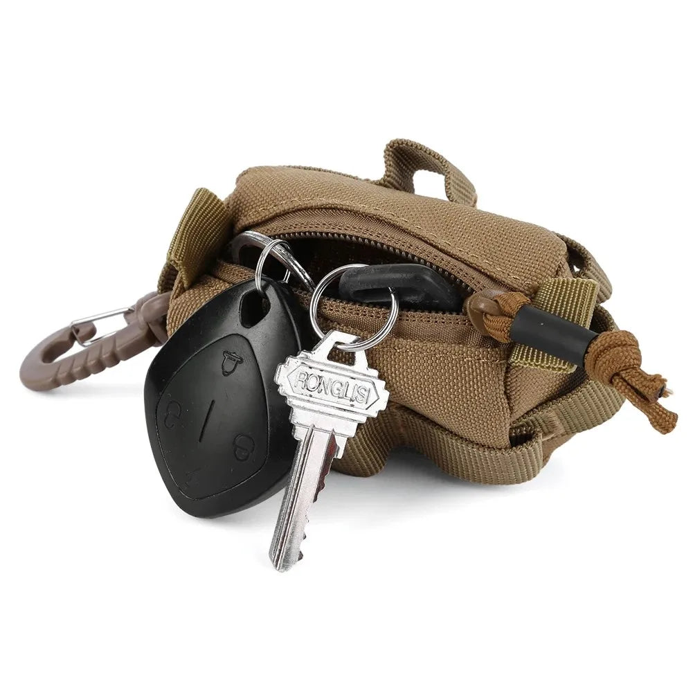 Tactical EDC Pouch Zipper Key Card Holder Pouch Coin Purses Organizer Storage Wallet For Camping Hiking Multi-color Options