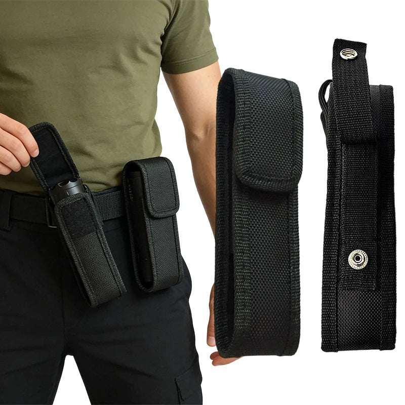 1 PC Tactical Molle Flashlight Molle Pouch LED Torch Holster Waist Bag Outdoor Camping Hunting Accessories Folding Knife Pack