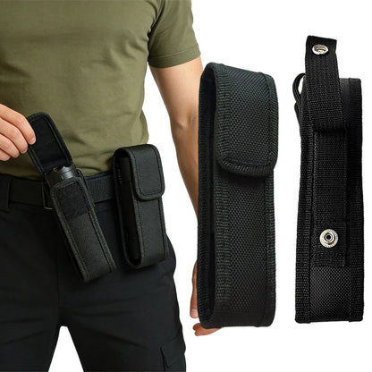 1 PC Tactical Molle Flashlight Molle Pouch LED Torch Holster Waist Bag Outdoor Camping Hunting Accessories Folding Knife Pack
